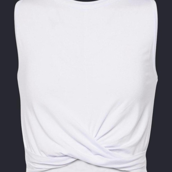 ALO Yoga Cover Wrap Tank Crop Top White Size X-Small XS - Picture 2 of 4